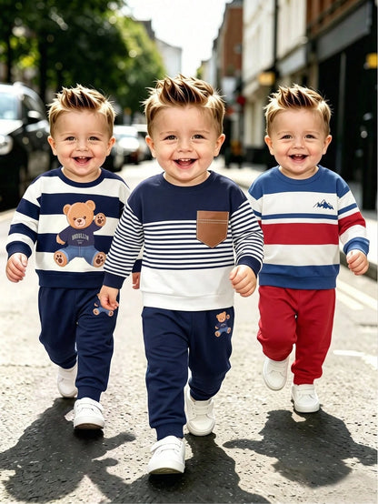 Baby Boys Infant Round Neck Casual Comfortable Outfit