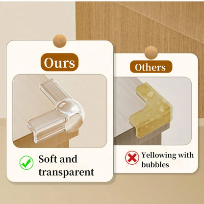 Baby Corner And Edge Protectors 4/6/8/10/12pcs Table Corner Covers Baby Safety| Silicone Corner Guards Transparent Coffee Table Sharp Corner Protection Children Corner Guards Furniture Rubber Edge Pr