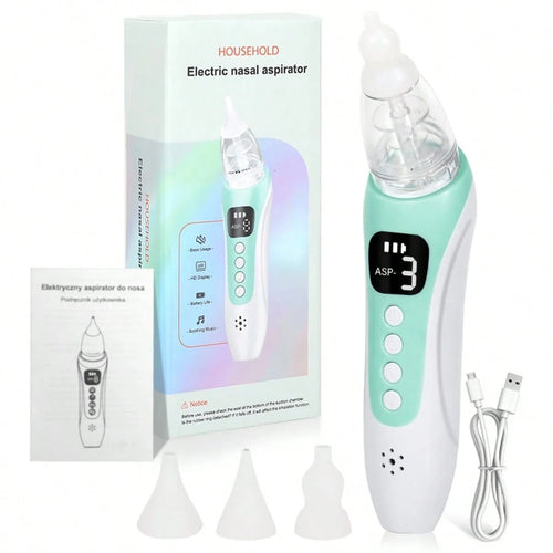 Baby Electric Nasal Aspirator, Gentle 3 Suction Levels, Nose Cleaner For Baby Cold Nasal Care