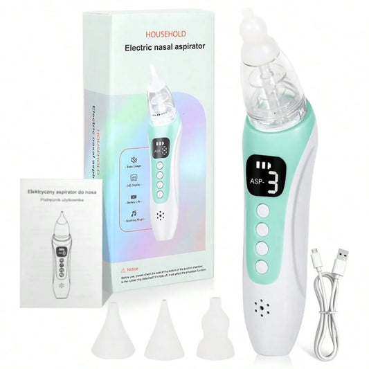 Baby Electric Nasal Aspirator, Gentle 3 Suction Levels, Nose Cleaner For Baby Cold Nasal Care