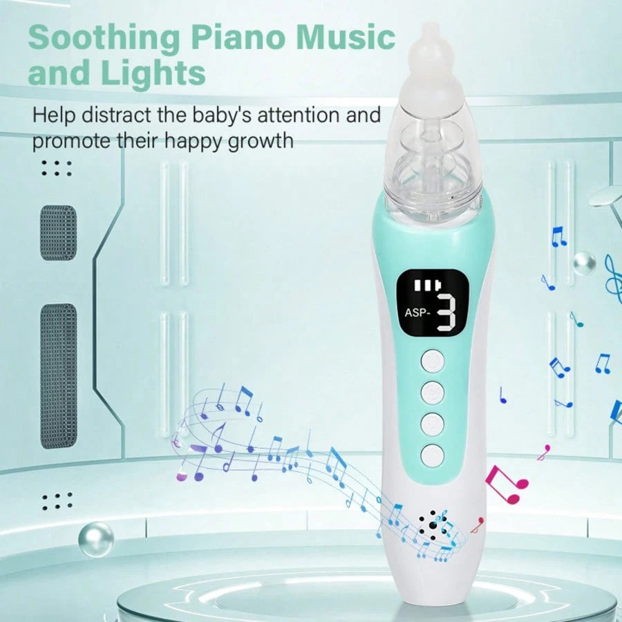 Baby Electric Nasal Aspirator, Gentle 3 Suction Levels, Nose Cleaner For Baby Cold Nasal Care