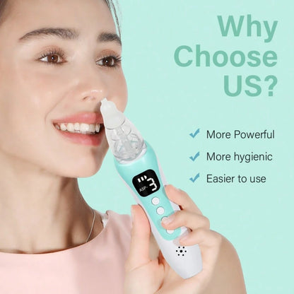 Baby Electric Nasal Aspirator, Gentle 3 Suction Levels, Nose Cleaner For Baby Cold Nasal Care