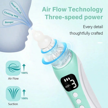 Baby Electric Nasal Aspirator, Gentle 3 Suction Levels, Nose Cleaner For Baby Cold Nasal Care