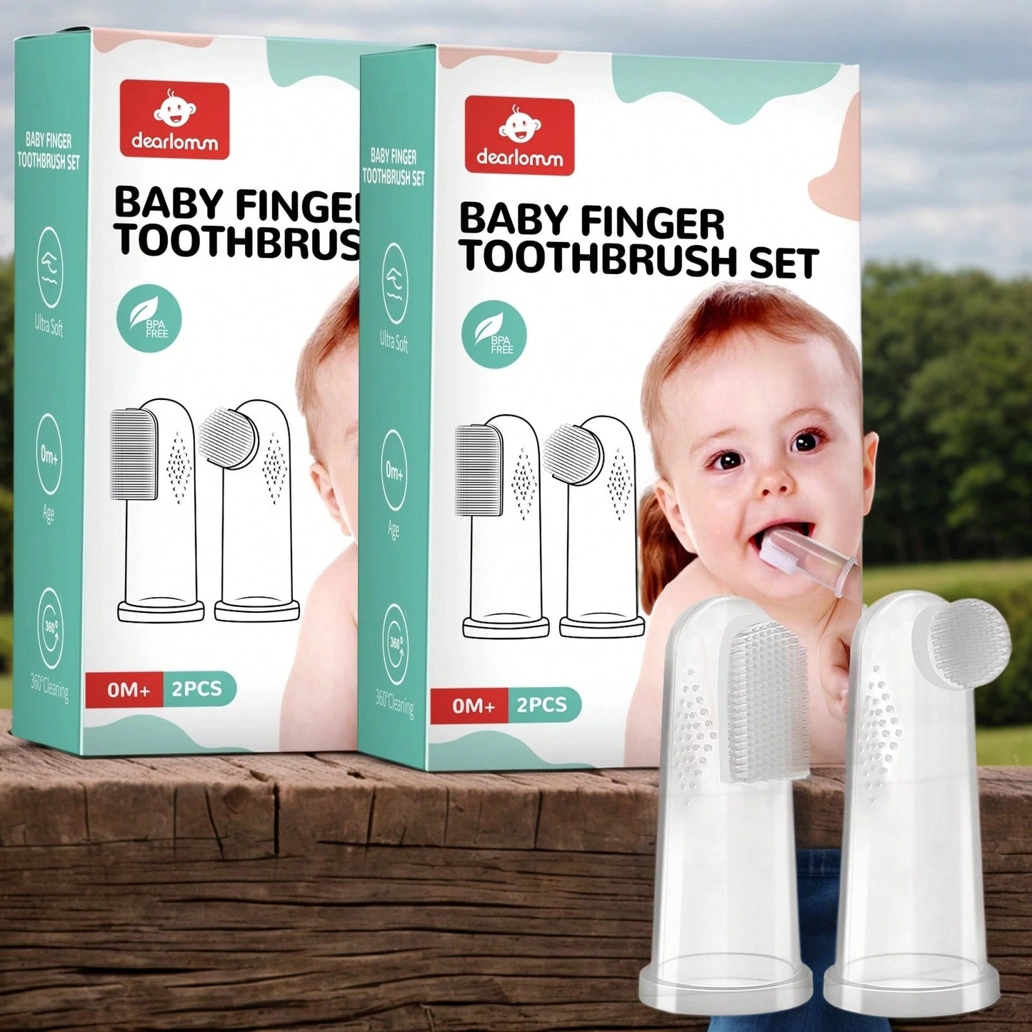 Baby Finger Toothbrush For Training Teething, Newborns Toddler Silicone Baby Toothbrush,Baby Oral Cleaner Massager,4PCS