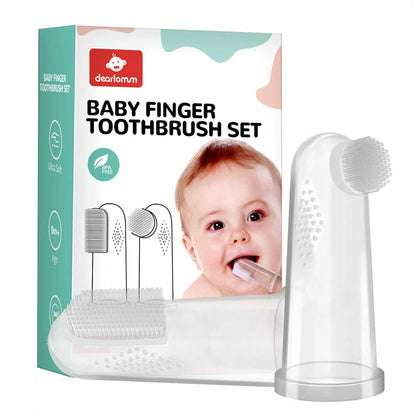 Baby Finger Toothbrush For Training Teething, Newborns Toddler Silicone Baby Toothbrush,Baby Oral Cleaner Massager