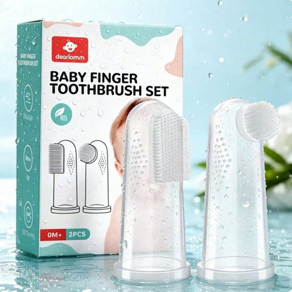 Baby Finger Toothbrush For Training Teething, Newborns Toddler Silicone Baby Toothbrush,Baby Oral Cleaner Massager