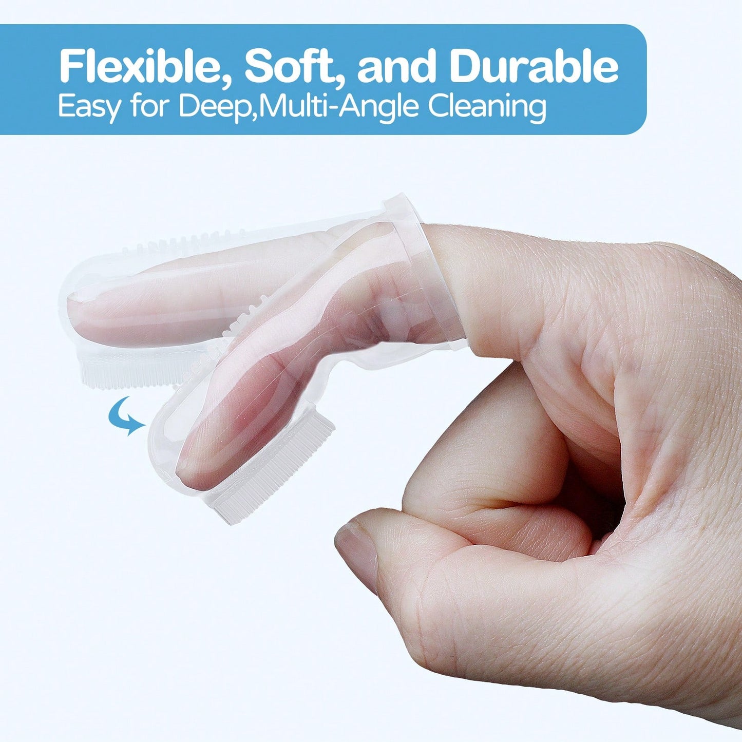 Baby Finger Toothbrush For Training Teething, Newborns Toddler Silicone Baby Toothbrush,Baby Oral Cleaner Massager
