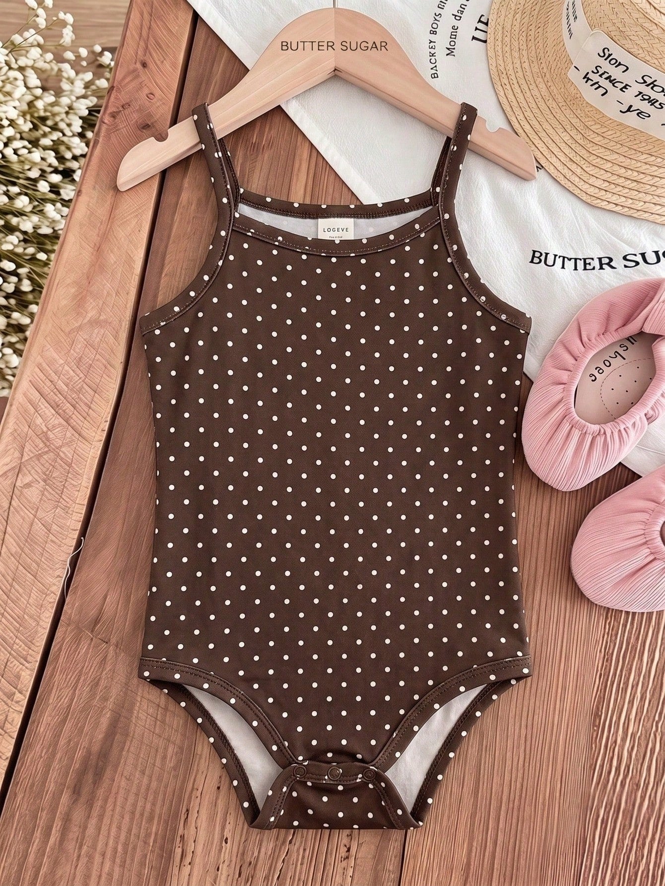 Baby Girl Casual Spaghetti Strap Romper Suitable For Spring And Summer