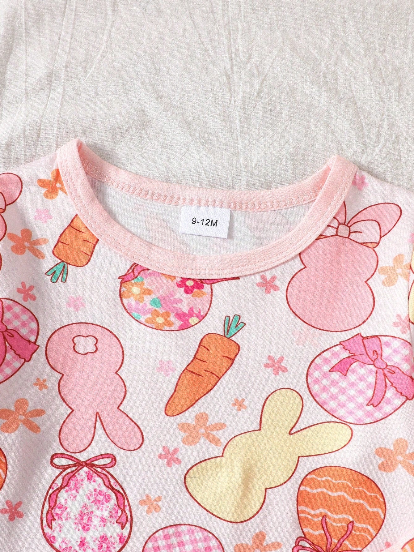 Baby Girl Cute Cartoon Pattern Comfortable Long Sleeve T-Shirt And Pants