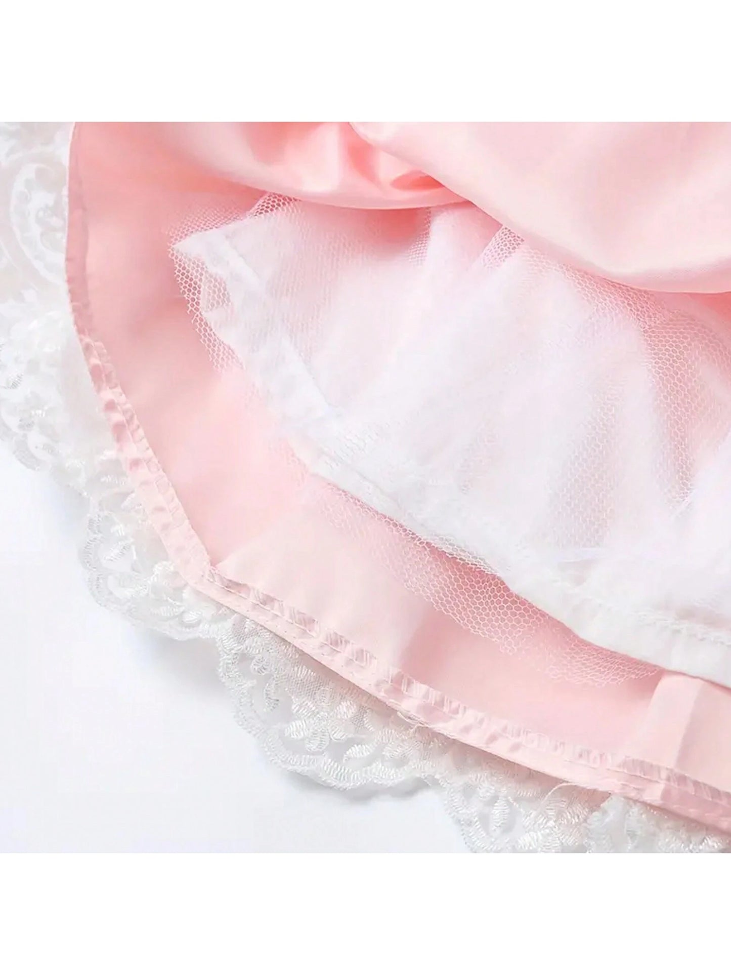 Baby Girl's Lace Bow Princess Dress For Baby Girl First Birthday Dress