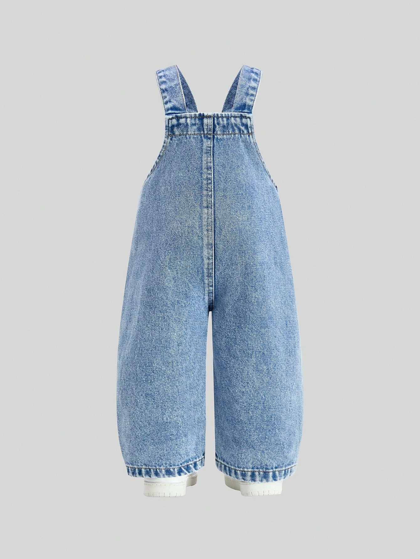 Baby Girls' Denim Overalls,Light Blue Floral Cute School Autumn Casual Personalized Loose Fit Adjustable Bib Pants,Soft Comfortable Cotton Fabric