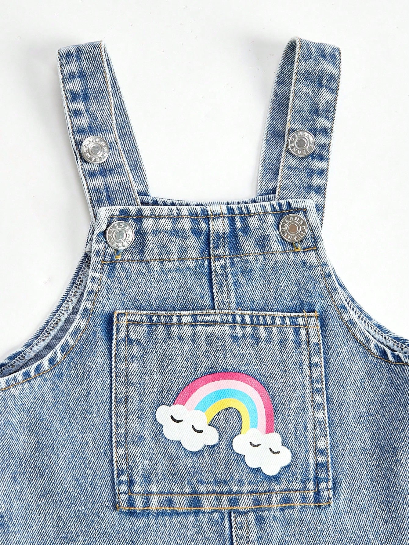 Baby Girls' Denim Overalls,Light Blue Floral Cute School Autumn Casual Personalized Loose Fit Adjustable Bib Pants,Soft Comfortable Cotton Fabric