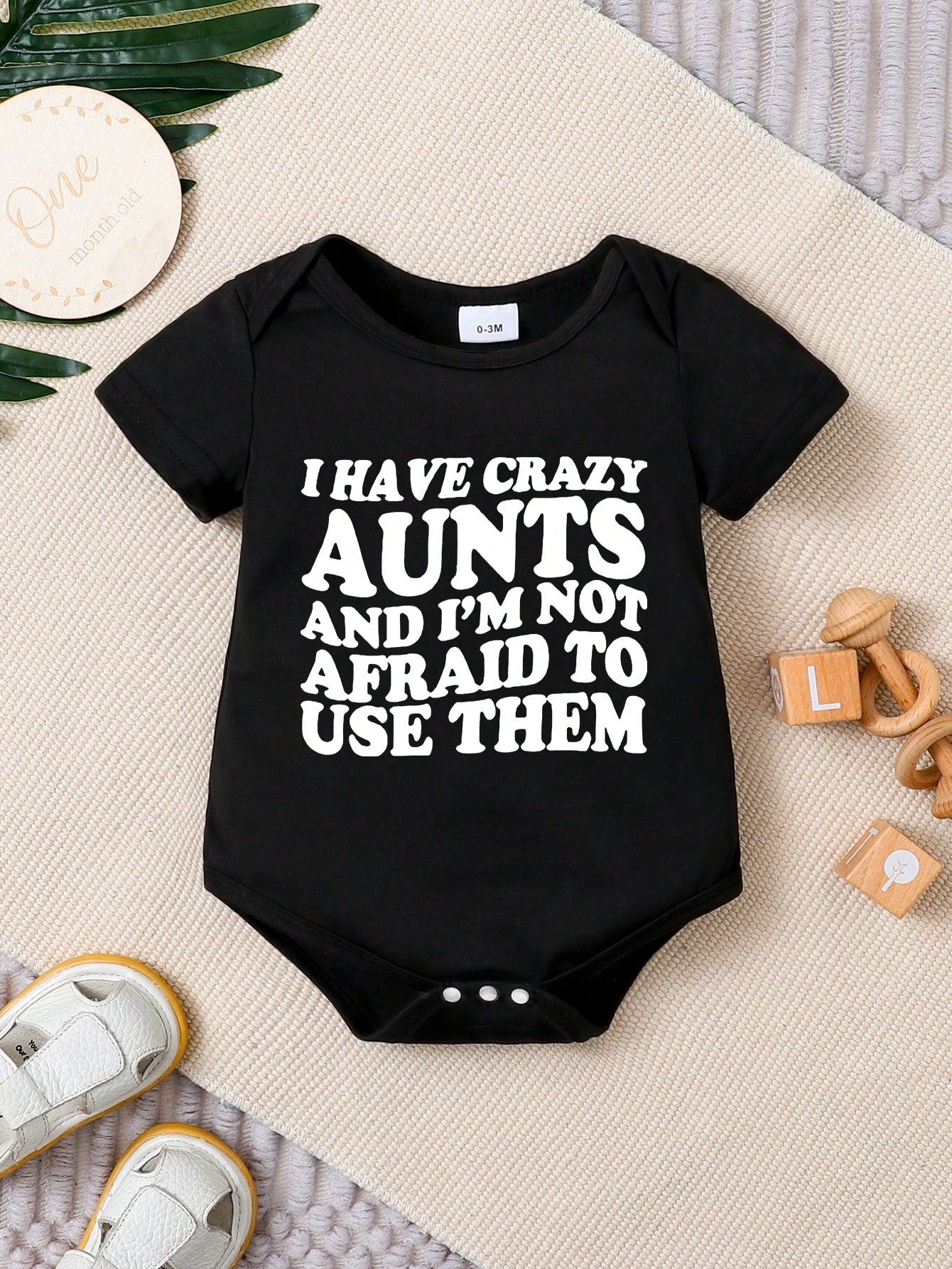Baby Letter Print Baby Casual One-Piece Short Sleeve Cute Crawler