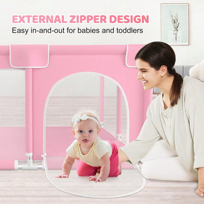 Baby Playpen,Portable Playground,Baby Gate Fence With Soft Breathable Mesh&Anti-Slip Base,Indoor And Outdoor,Baby Playen Activity Center,Newborn Gift