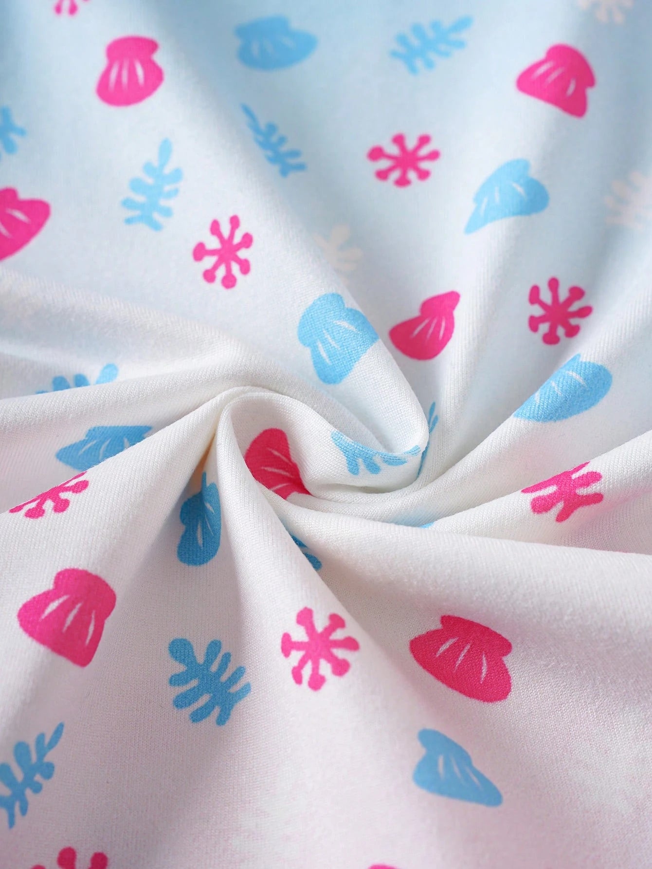 BABY SHARK X Baby Girl Cartoon Print Ombre Flutter Sleeve Nightgown