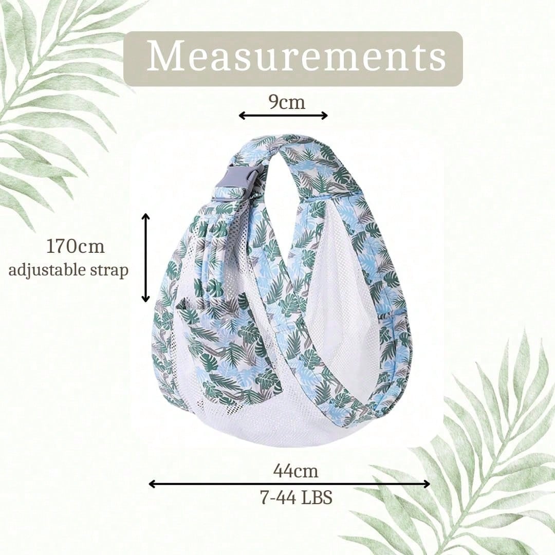 Baby Sling Carrier, 28-40 Lbs – Baby Travel Essential, Adjustable Mesh Sling With Secure Safety Buckle & Comfortable Hold With One Hand Support