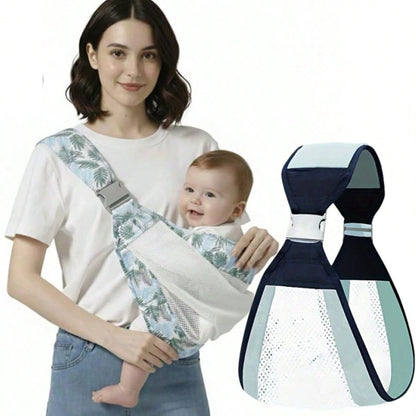 Baby Sling Carrier, 28-40 Lbs – Baby Travel Essential, Adjustable Mesh Sling With Secure Safety Buckle & Comfortable Hold With One Hand Support