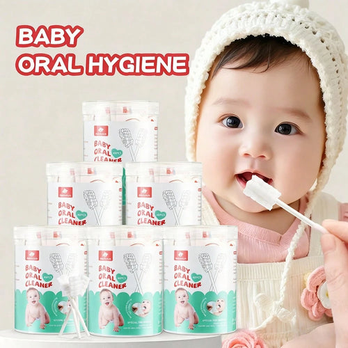 Baby Tongue Cleaner, Newborn Toothbrush, Disposable Infant Toothbrush Clean Mouth,Gauze Gum Cleaner Oral Cleaning Stick Dental Care For 0-36 Month