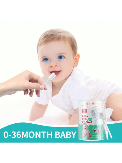 Baby Tongue Cleaner, Newborn Toothbrush, Disposable Infant Toothbrush Clean Mouth,Gauze Gum Cleaner Oral Cleaning Stick Dental Care For 0-36 Month