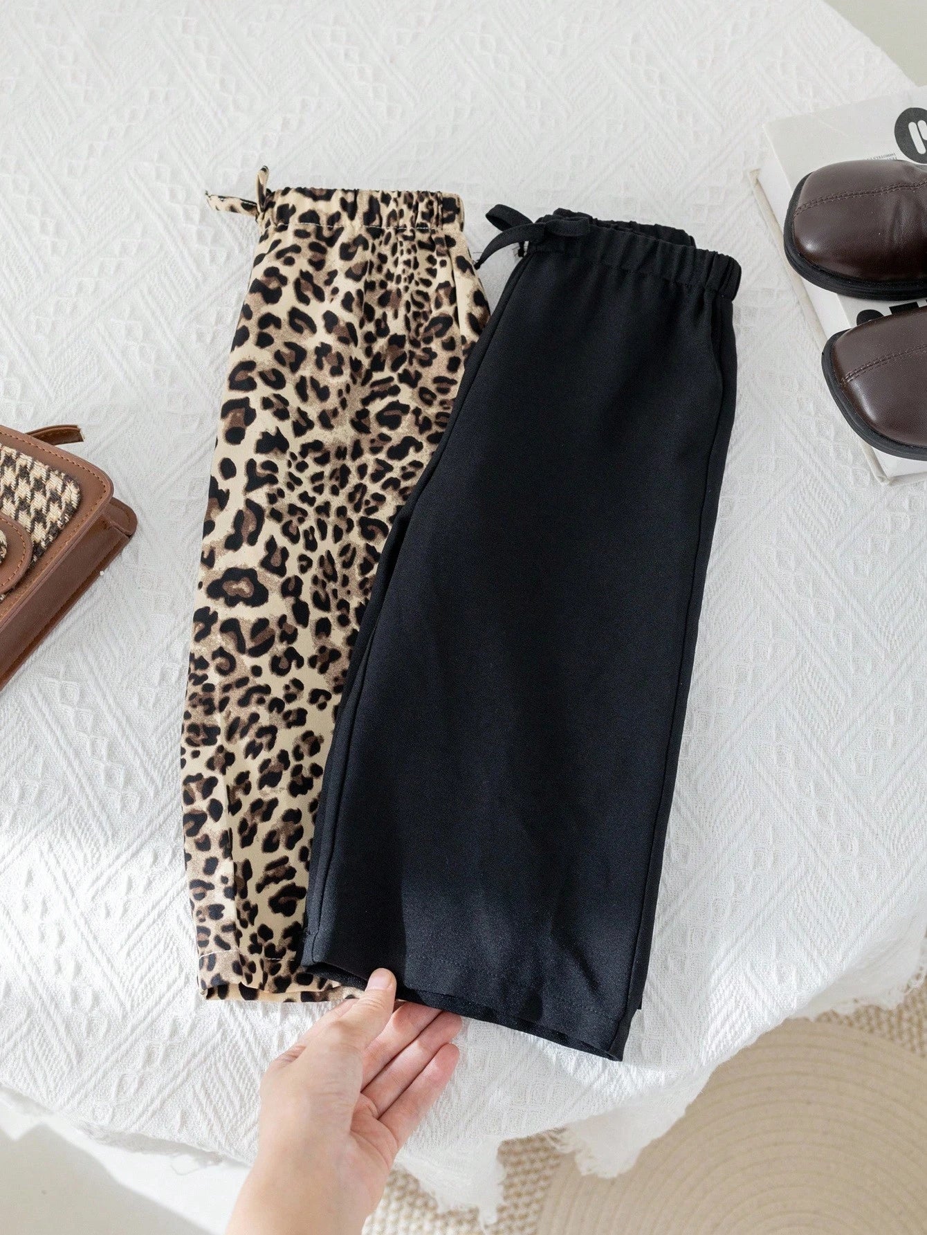 Babygirl Colorblock Sporty Loose Long Pants Pcs
