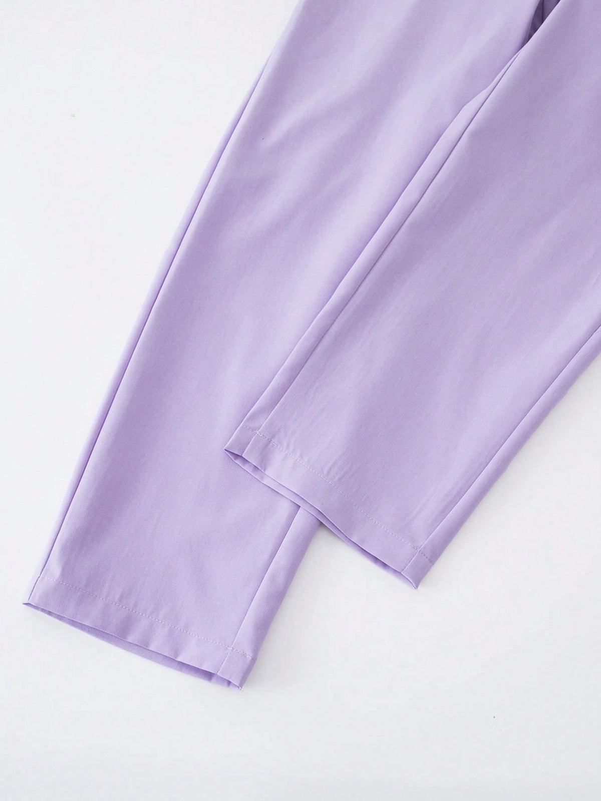 Back To School Tween Boys 2-Piece Elegant Formal Suit Lavender Blue White Slim Fit Asymmetric Vest Straight Pants For Wedding Business Summer Purple