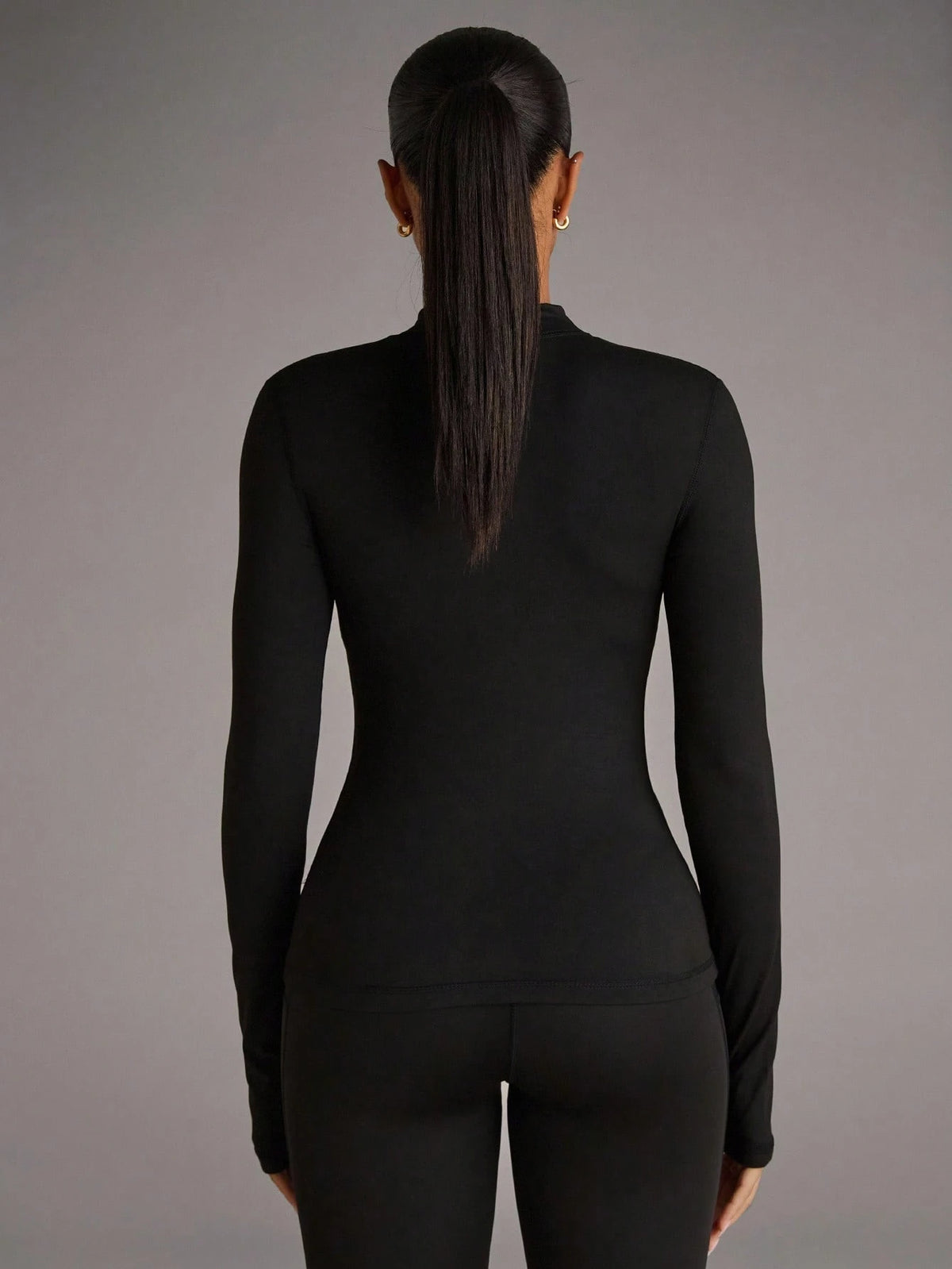 BAE Solid Zip Up Sports Jacket With Thumb Holes, Athleisure