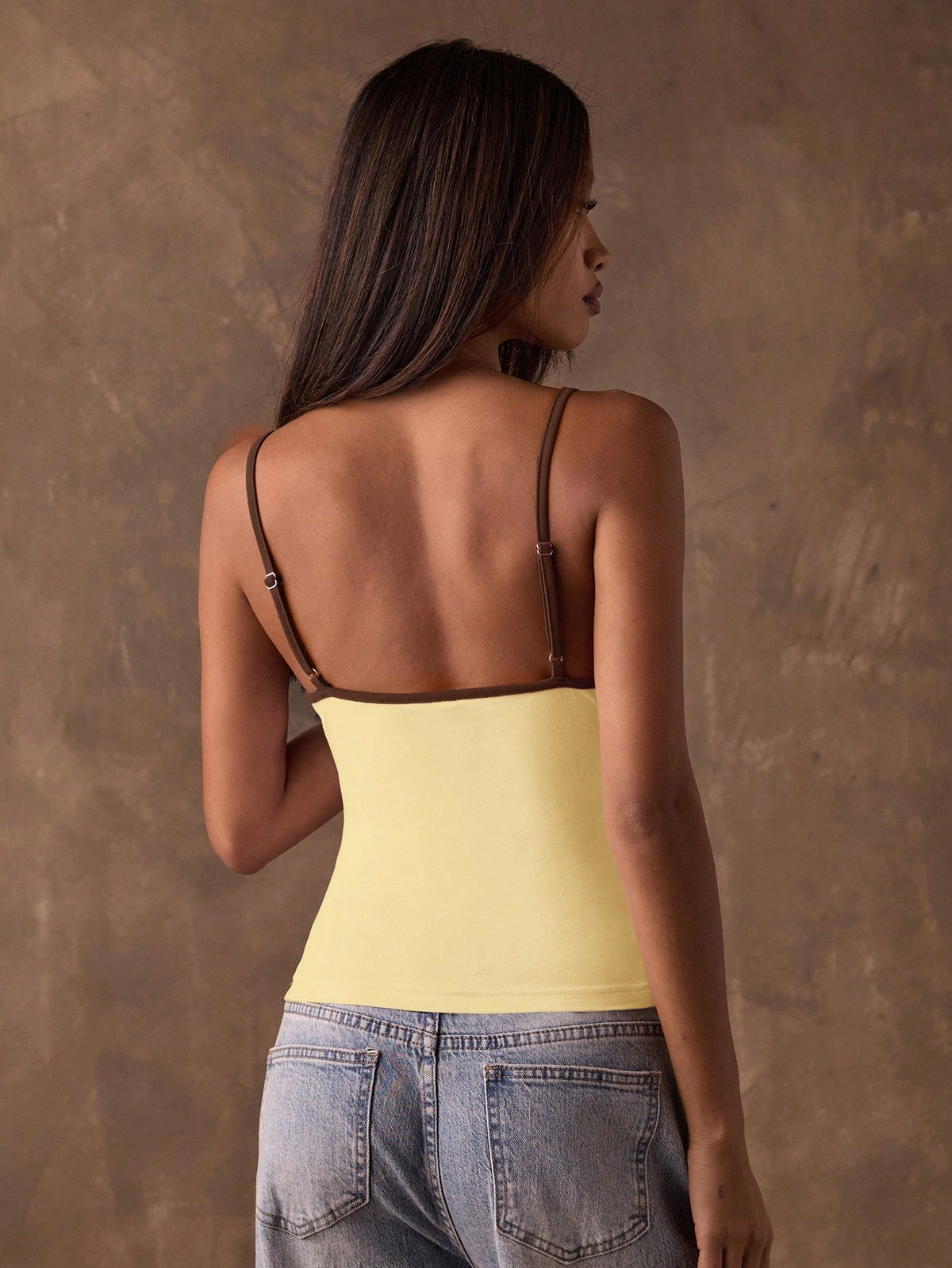 BAE Women's Contrast Color Minimalist Casual Camisole,Summer Top
