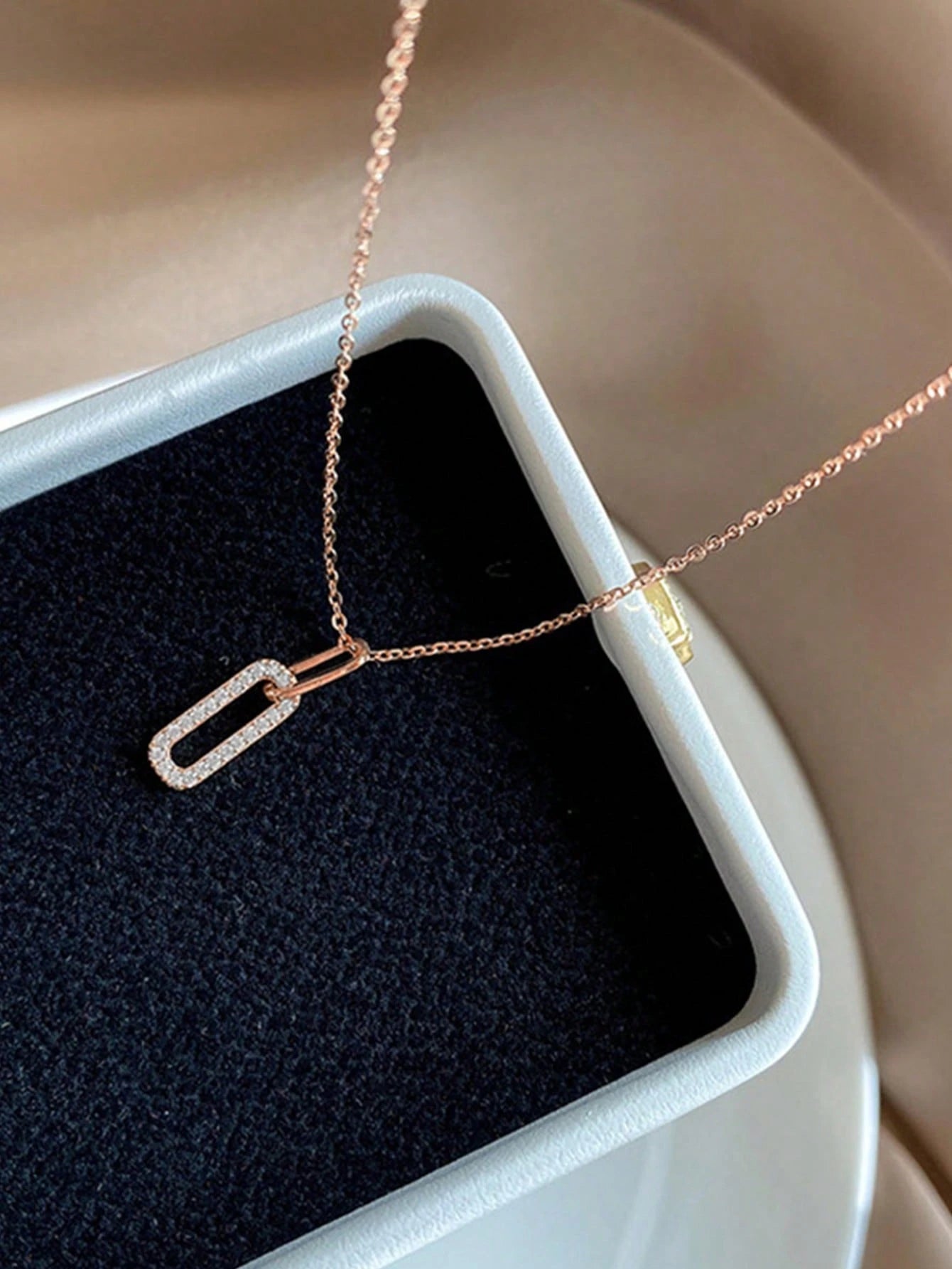 BALMORA 1pc Minimalist S925 Sterling Silver Double Ring Pendant Necklace With Adjustable Tassel, Elegant Clavicle Chain Birthday Gift For Women