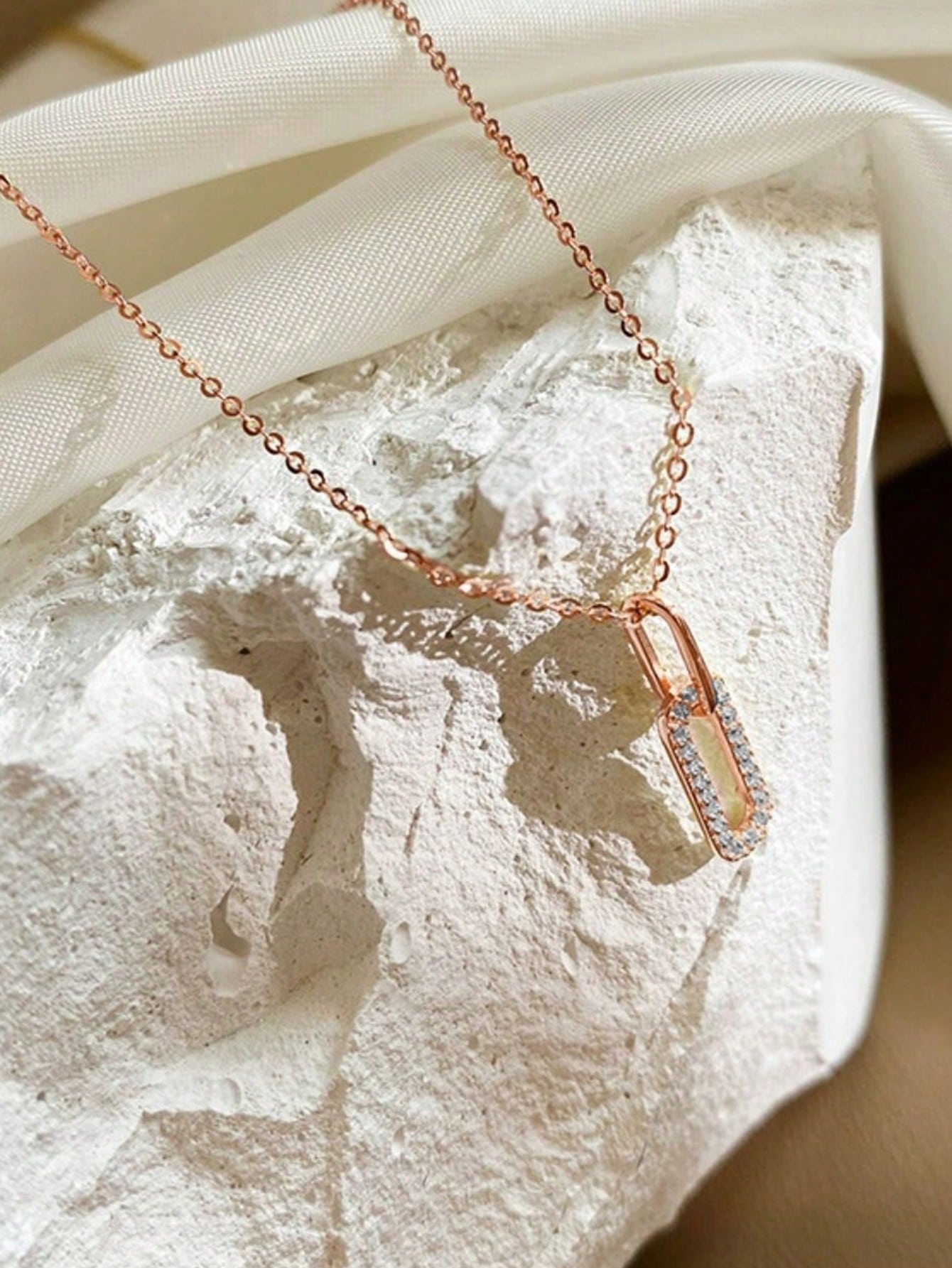 BALMORA 1pc Minimalist S925 Sterling Silver Double Ring Pendant Necklace With Adjustable Tassel, Elegant Clavicle Chain Birthday Gift For Women