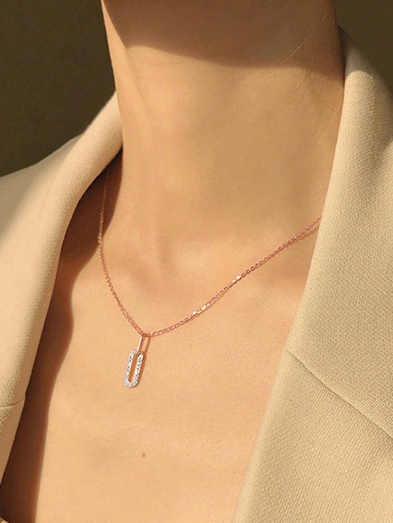 BALMORA 1pc Minimalist S925 Sterling Silver Double Ring Pendant Necklace With Adjustable Tassel, Elegant Clavicle Chain Birthday Gift For Women