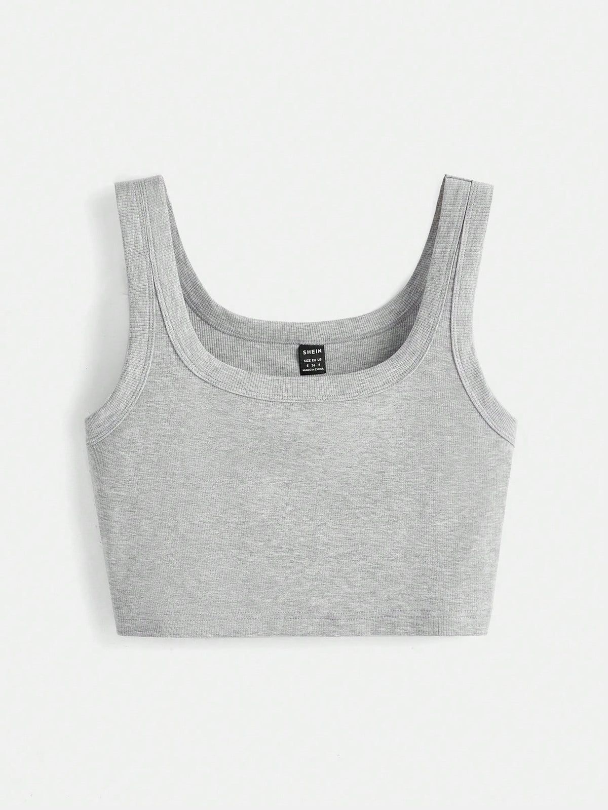 BASICS Solid Crop Tank Top/Summer Tops For Women