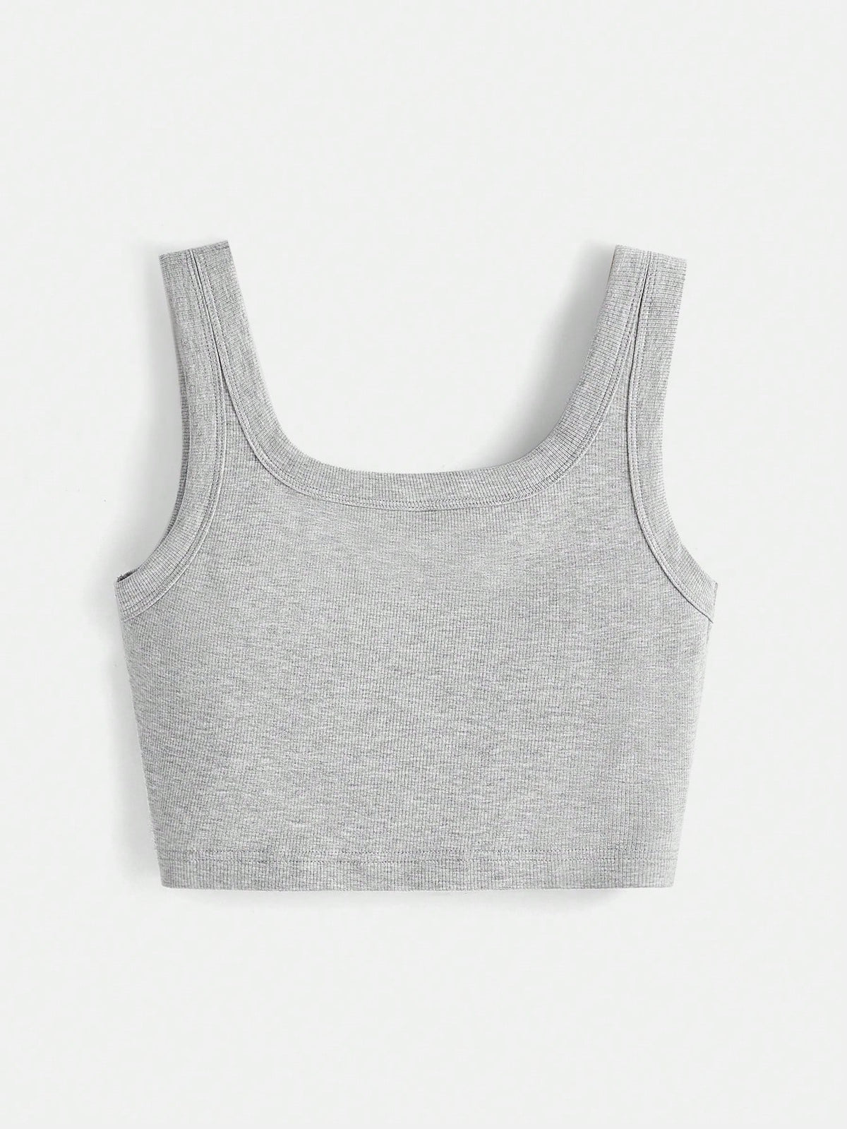 BASICS Solid Crop Tank Top/Summer Tops For Women