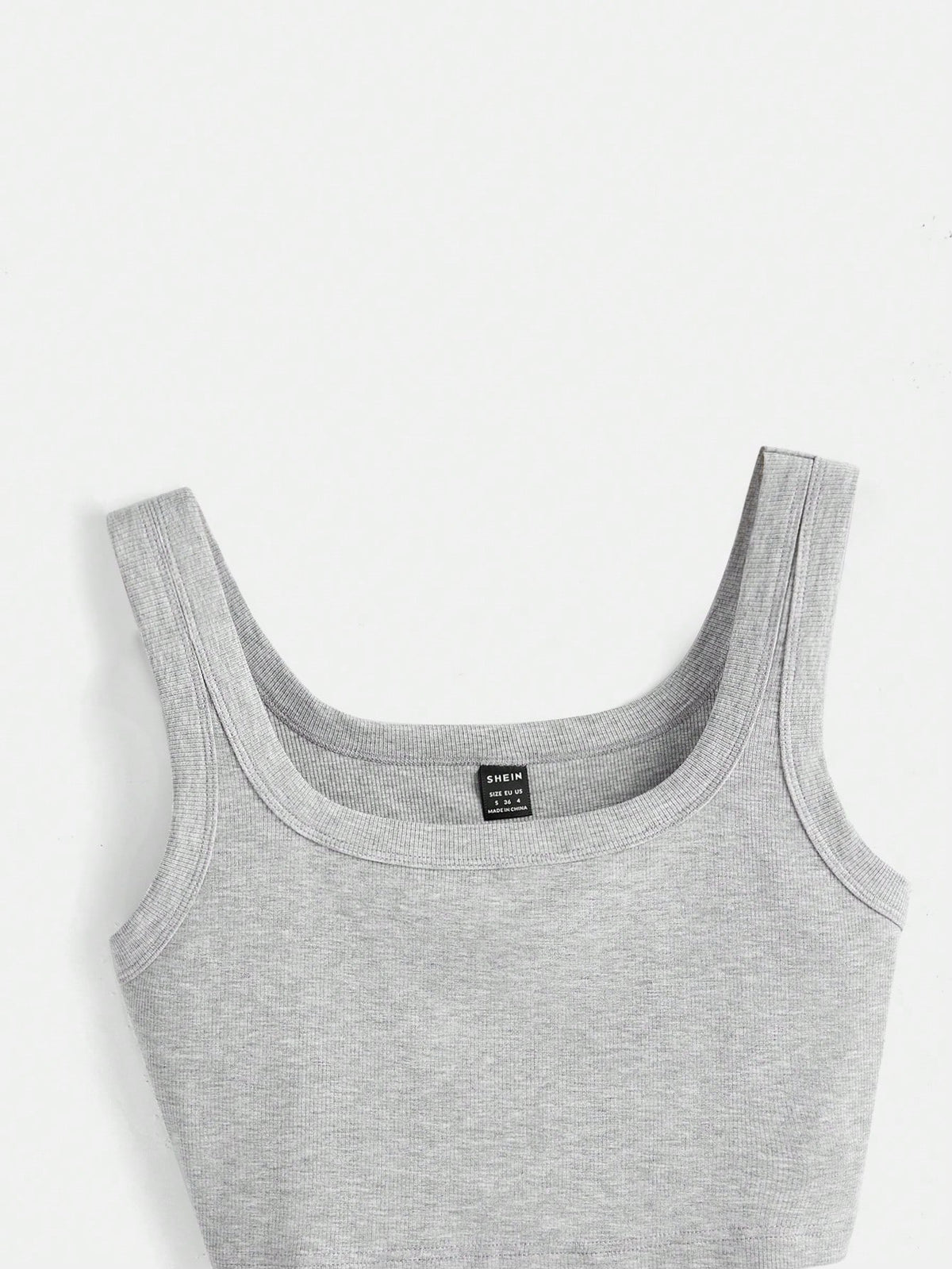 BASICS Solid Crop Tank Top/Summer Tops For Women