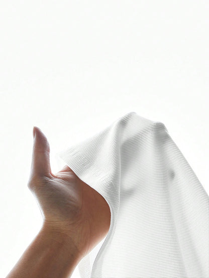 BASICS Solid Form Fitted Tee Tops For Women White Tops