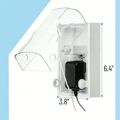 Bates- Baby Safety Outlet Cover Box, Clear Door, Baby Proof Outlet Covers, Plug Covers For Electrical Outlets