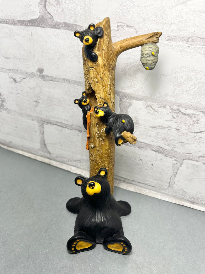 Bearfoots Bears "The Honey Tree" By Jeff Fleming Big Sky Carvers