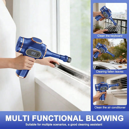 belibuy Powerful Handheld Mini Vacuum Cleaner With Digital Display, Type-C Fast Charging, Washable Filter, And Portable Design. Suitable For Quickly Cleaning Dust And Debris In Cars, Homes, And Office