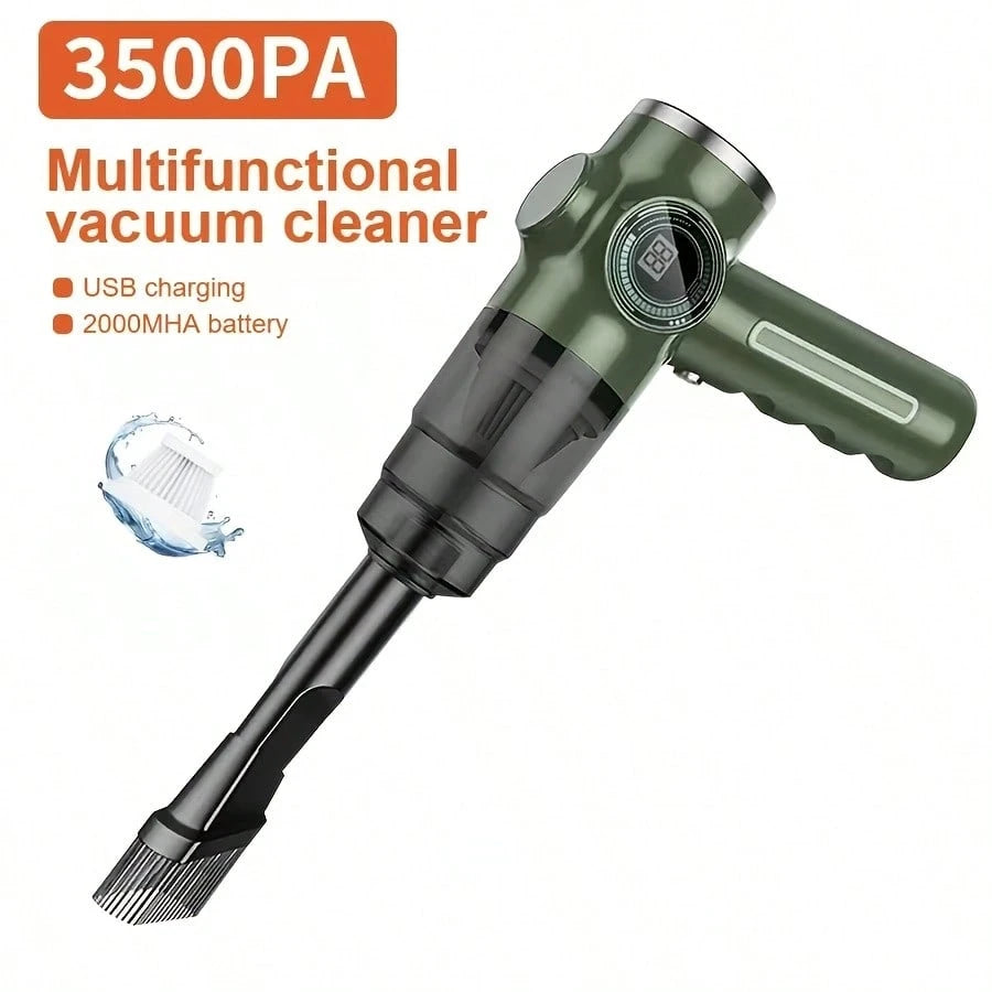 belibuy This Portable Mini Car Vacuum Cleaner Boasts A Powerful 3500PA Suction, A Digital Display, USB Charging, And A Washable Filter. Suitable For Cleaning Cars, Crevices, And Pets. A Truly Useful C
