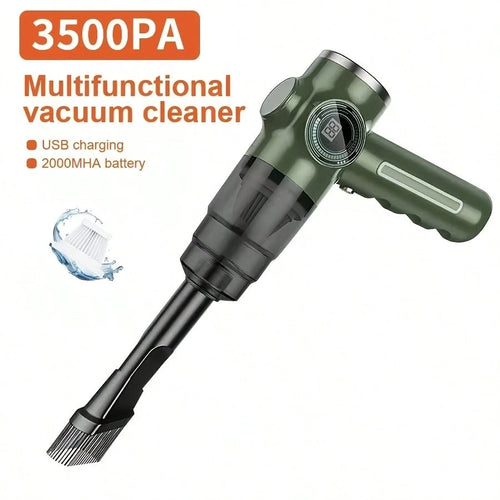 belibuy This Portable Mini Car Vacuum Cleaner Boasts A Powerful 3500PA Suction, A Digital Display, USB Charging, And A Washable Filter. Suitable For Cleaning Cars, Crevices, And Pets. A Truly Useful C