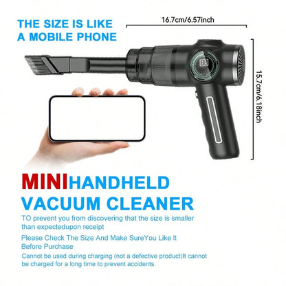 belibuy This Portable Mini Car Vacuum Cleaner Boasts A Powerful 3500PA Suction, A Digital Display, USB Charging, And A Washable Filter. Suitable For Cleaning Cars, Crevices, And Pets. A Truly Useful C