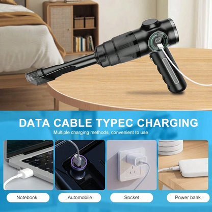belibuy This Portable Mini Car Vacuum Cleaner Boasts A Powerful 3500PA Suction, A Digital Display, USB Charging, And A Washable Filter. Suitable For Cleaning Cars, Crevices, And Pets. A Truly Useful C
