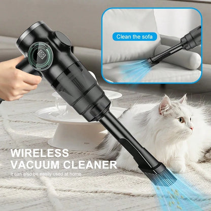 belibuy This Portable Mini Car Vacuum Cleaner Boasts A Powerful 3500PA Suction, A Digital Display, USB Charging, And A Washable Filter. Suitable For Cleaning Cars, Crevices, And Pets. A Truly Useful C