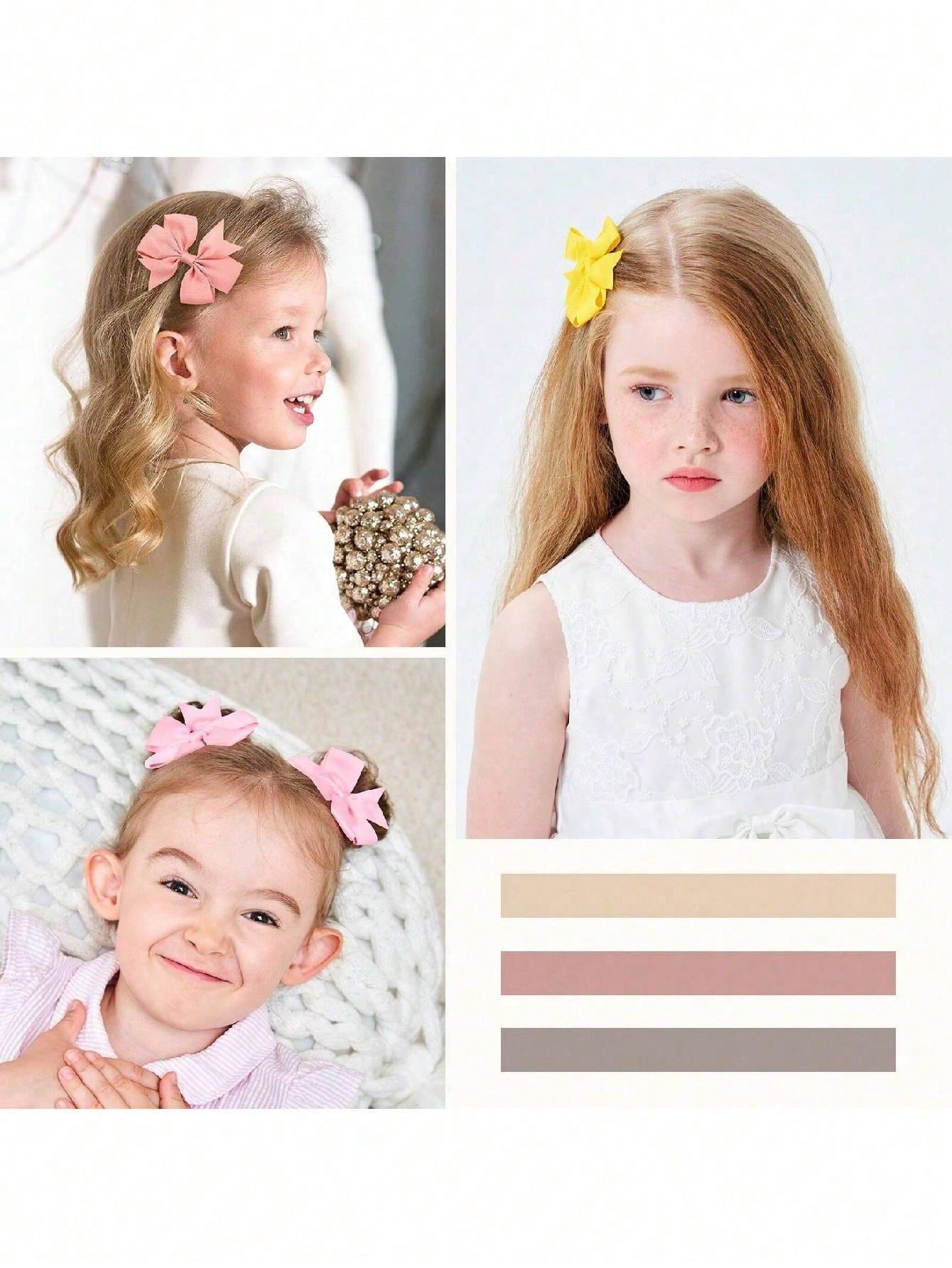 bilicaca 5/20/30/40/60 Pcs Random Cute Butterfly-Shaped Hair Clips, Suitable For Children, Fun And Colorful All-Season Bow Hair Accessories