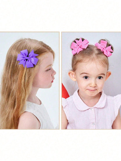 bilicaca 5/20/30/40/60 Pcs Random Cute Butterfly-Shaped Hair Clips, Suitable For Children, Fun And Colorful All-Season Bow Hair Accessories