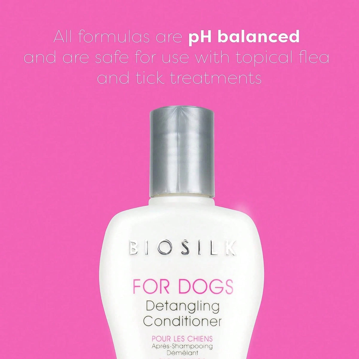 BioSilk For Dogs Silk Therapy Dog Detangling Conditioner, Dog Coat Conditioner To Help Smooth Knots And Tangles And Support Soft Manageable Coats During Routine Grooming, 12 Fl Oz