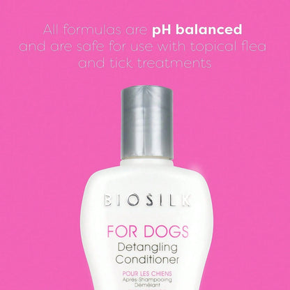 BioSilk For Dogs Silk Therapy Dog Detangling Conditioner, Dog Coat Conditioner To Help Smooth Knots And Tangles And Support Soft Manageable Coats During Routine Grooming, 12 Fl Oz