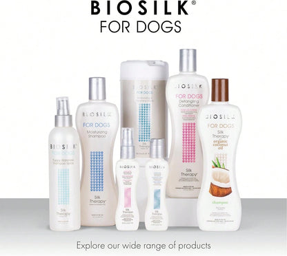 BioSilk For Dogs Silk Therapy Dog Detangling Conditioner, Dog Coat Conditioner To Help Smooth Knots And Tangles And Support Soft Manageable Coats During Routine Grooming, 12 Fl Oz