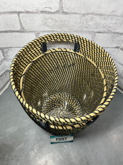 Black and Beige Plant Holder Plant Stand