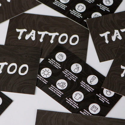Black Pattern Tattoo Aftercare Instruction Card Tattoo Healing Care Reminder Card