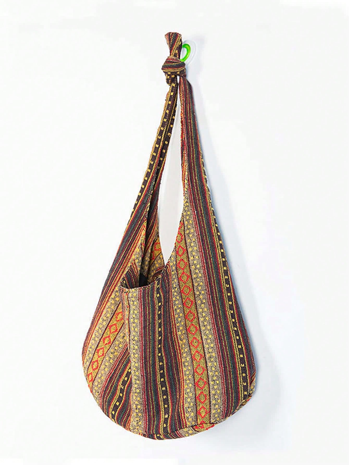 Bohemian Style Portable Bag, Large Travel Bag, Women's Designer Shoulder Bag, Portable Linen Bag, Canvas Crossbody Bag, Bohemian Style Women Clothing